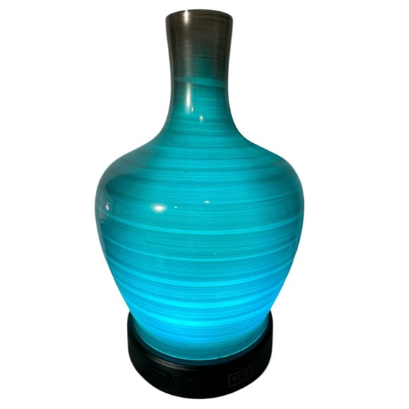 Scentsy Set Teardrop Pedestal Diffuser Base & Evolve Shade Smoke Color Changing - Picture 5 of 7